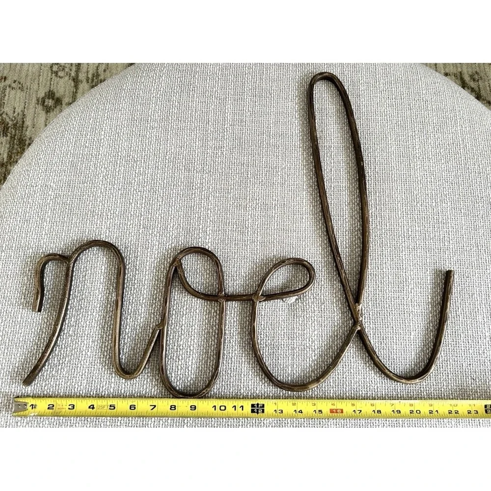 Vintage Pottery Barn Holiday NOEL SIGN | Antique Gold | Rare Holiday